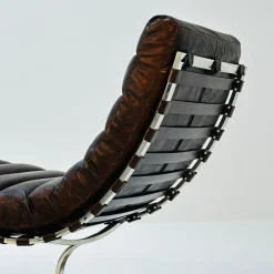 Pamono Mid-Century Bauhaus Chair in Leather and Chrome by Ludwig Mies Van Der Rohe, 1980s><noscript><img width=