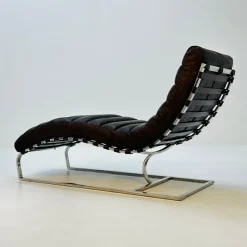 Pamono Mid-Century Bauhaus Chair in Leather and Chrome by Ludwig Mies Van Der Rohe, 1980s><noscript><img width=
