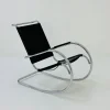 Clearance Pamono Mid-Century Bauhaus Rocking Chair in Leather by Fasem, 1980s