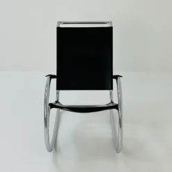 Clearance Pamono Mid-Century Bauhaus Rocking Chair in Leather by Fasem, 1980s