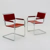 New Pamono Mid-Century Bauhaus S34 Armchairs by Mart Stam for Linea Veam, Italy, 1980s