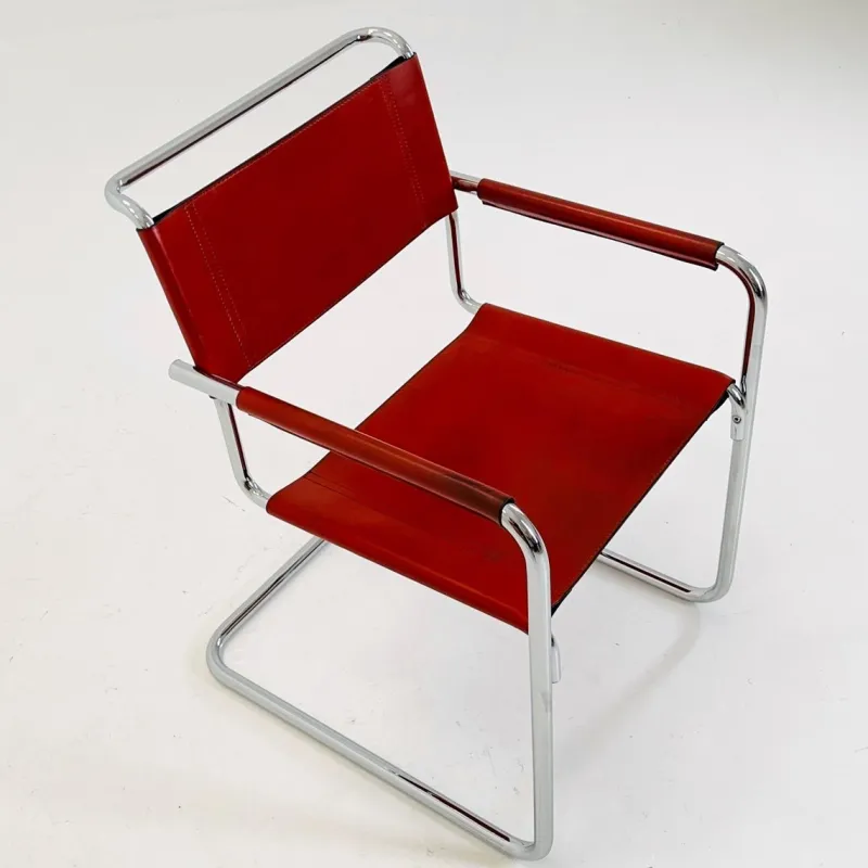 New Pamono Mid-Century Bauhaus S34 Armchairs by Mart Stam for Linea Veam, Italy, 1980s