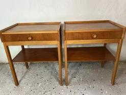 Pamono Mid-Century Bedside Tables in Teak, 1960s, Set of 2><noscript><img width=