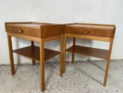 Pamono Mid-Century Bedside Tables in Teak, 1960s, Set of 2><noscript><img width=