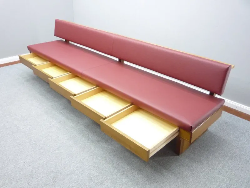 Clearance Pamono Mid-Century Bench with Drawers, 1950s