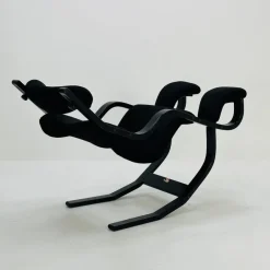 Discount Pamono Mid-Century Black Fabric Gravity Rocking Lounge Chair by Peter Opsvik for Stokke, 1980s