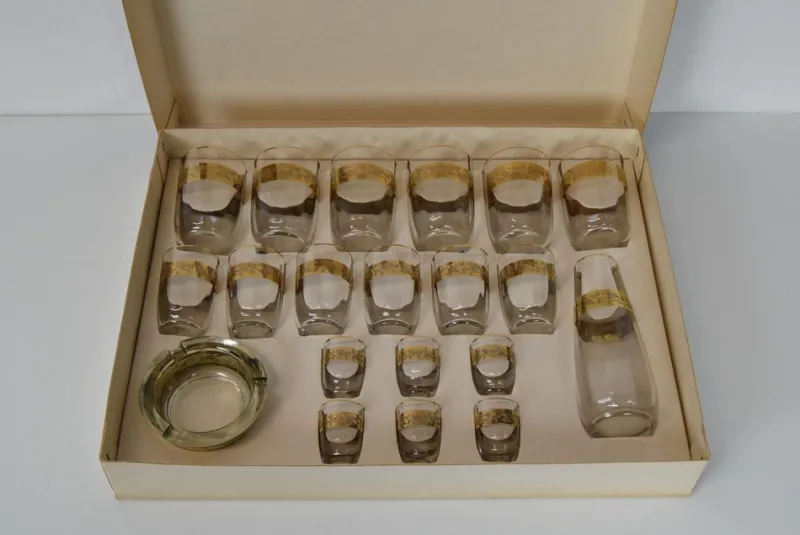 Pamono Mid-Century Bohemia Glasses, 1950s, Set of 20> Glassware