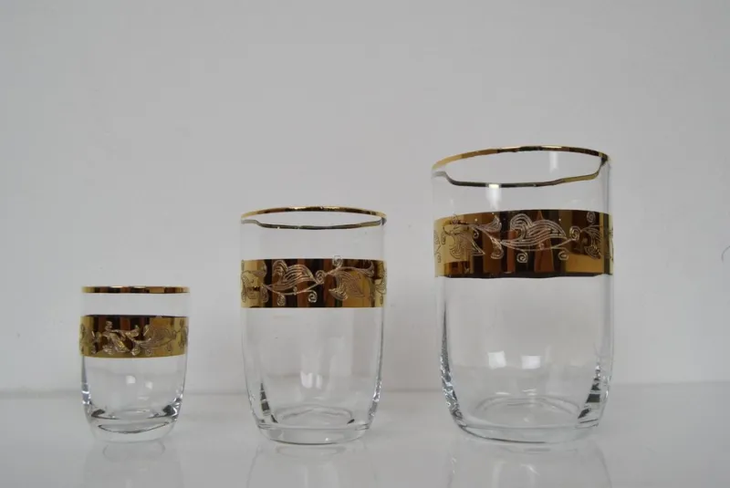 Pamono Mid-Century Bohemia Glasses, 1950s, Set of 20> Glassware
