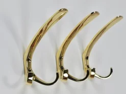 Sale Pamono Mid-Century Brass Coat Double Wall Hook by Herta Baller, Vienna, 1950s