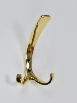 Sale Pamono Mid-Century Brass Coat Double Wall Hook by Herta Baller, Vienna, 1950s