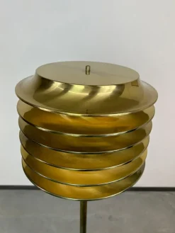 Pamono Mid-Century Brass Floor Lamp attributed to Kari Ruokonen for Lynx, Finland, 1950s><noscript><img width=