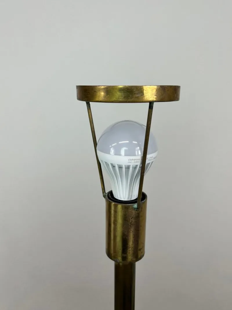 Pamono Mid-Century Brass Floor Lamp attributed to Kari Ruokonen for Lynx, Finland, 1950s> Floor Lamps