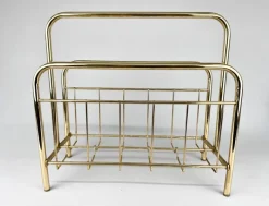 Pamono Mid-Century Brass Magazine Stand, 1970s><noscript><img width=