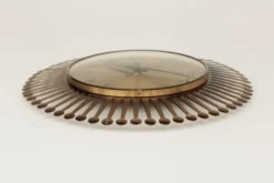 Pamono Mid-Century Brass Sunburst Wall Clock, 1960s><noscript><img width=
