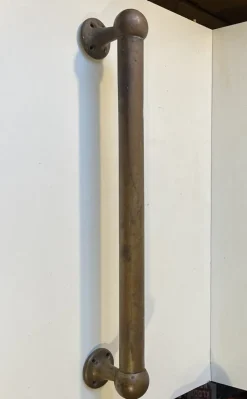 Pamono Mid-Century Brass Towel Rack, 1950s><noscript><img width=