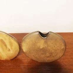 Clearance Pamono Mid-Century Brown Ceramic Fish and Flower Vases from Rois de Majorque, France, 1970s, Set of 2
