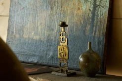 Outlet Pamono Mid-Century Brutalist Candleholder in Brass, 1960s