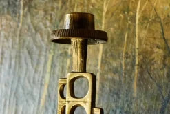 Outlet Pamono Mid-Century Brutalist Candleholder in Brass, 1960s