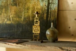 Outlet Pamono Mid-Century Brutalist Candleholder in Brass, 1960s