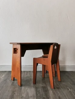 Pamono Mid-Century Brutalist Children's Desks, 1950s, Set of 2><noscript><img width=