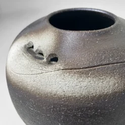 Pamono Mid-Century Ceramic Shigaraki Ikebana Vase, 1970s><noscript><img width=
