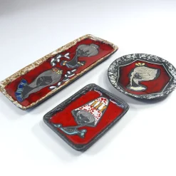 Pamono Mid-Century Ceramics Set from San Marino, Set of 3><noscript><img width=