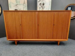 Best Pamono Mid-Century Cherrywood Highboard by Leo Bub, 1950s
