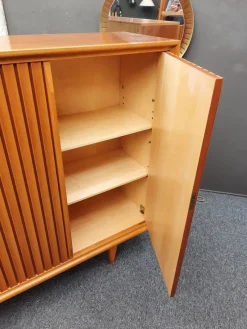 Best Pamono Mid-Century Cherrywood Highboard by Leo Bub, 1950s