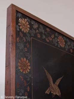 Outlet Pamono Mid-Century Chinese Modern Four Panel Screen with Landscape & Birds, 1940