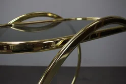 Pamono Mid-Century Cocktail Serving Bar Table in Brass, Germany, 1970s><noscript><img width=
