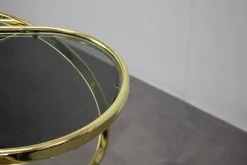 Pamono Mid-Century Cocktail Serving Bar Table in Brass, Germany, 1970s><noscript><img width=