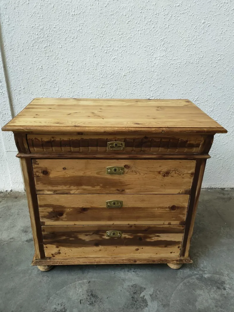 Pamono Mid-Century Commode with Turned Legs> Dressers, Commodes & Chests