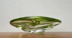 New Pamono Mid-Century Crystal Art Glass Fruit Bowl from Val Saint Lambert, Belgium, 1960s