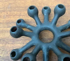 Pamono Mid-Century Danish Brutalist Cast Iron Candleholder by Jens H. Quistgaard