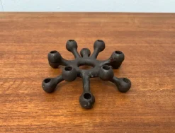 Pamono Mid-Century Danish Brutalist Cast Iron Candleholder by Jens H. Quistgaard