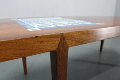 Outlet Pamono Mid-Century Danish Coffee Table with Ceramic Tile Inlay from Haslev Mobelsnedkeri, 1960s