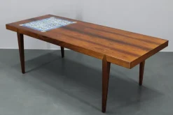 Outlet Pamono Mid-Century Danish Coffee Table with Ceramic Tile Inlay from Haslev Mobelsnedkeri, 1960s