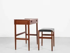 Best Pamono Mid-Century Danish Dressing Table in Teak with Ottoman from Dyrlund, 1960s, Set of 2