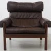 Sale Pamono Mid-Century Danish Leather Lounge Chair in the style of Norell, 1960s