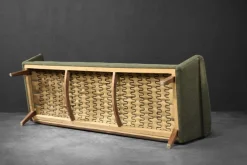Pamono Mid-Century Danish Modern Green 3-Seater Sofa by Folke Ohlsson for Fritz Hansen, 1960s><noscript><img width=