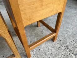 Pamono Mid-Century Danish Oak Cube Flower Tables, 1960s, Set of 2><noscript><img width=