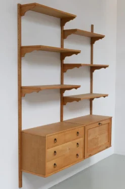 Outlet Pamono Mid-Century Danish Oak Shelving System in the style of Kjærnulf, 1960s
