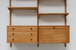 Outlet Pamono Mid-Century Danish Oak Shelving System in the style of Kjærnulf, 1960s