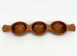 Outlet Pamono Mid-Century Danish Partitioned Teak Snack Bowl, 1970s
