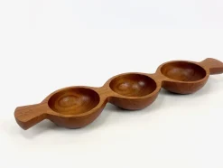 Outlet Pamono Mid-Century Danish Partitioned Teak Snack Bowl, 1970s
