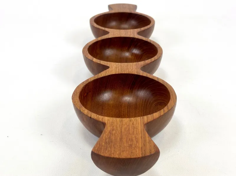 Outlet Pamono Mid-Century Danish Partitioned Teak Snack Bowl, 1970s