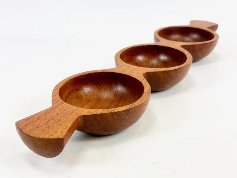 Outlet Pamono Mid-Century Danish Partitioned Teak Snack Bowl, 1970s