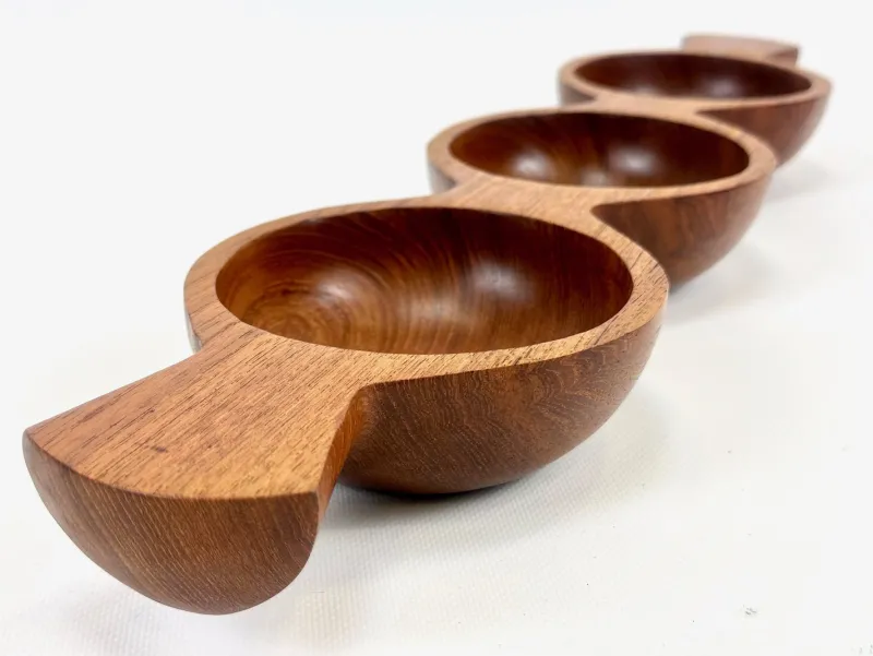 Outlet Pamono Mid-Century Danish Partitioned Teak Snack Bowl, 1970s