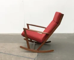 Pamono Mid-Century Danish Rocking Chair by Poul Volther for Frem Røjle