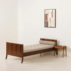 Pamono Mid-Century Danish Rosewood Daybed by A. J. Iversen, 1960s><noscript><img width=
